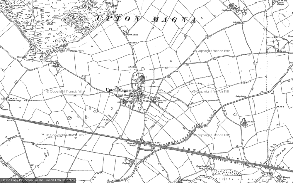 Old Map of Historic Map covering Downton in 1881