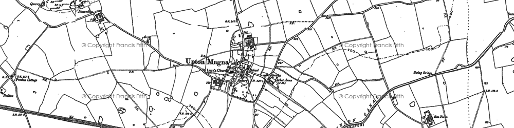 Old map of Downton in 1881