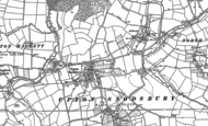 Old Map of Upton Snodsbury, 1884