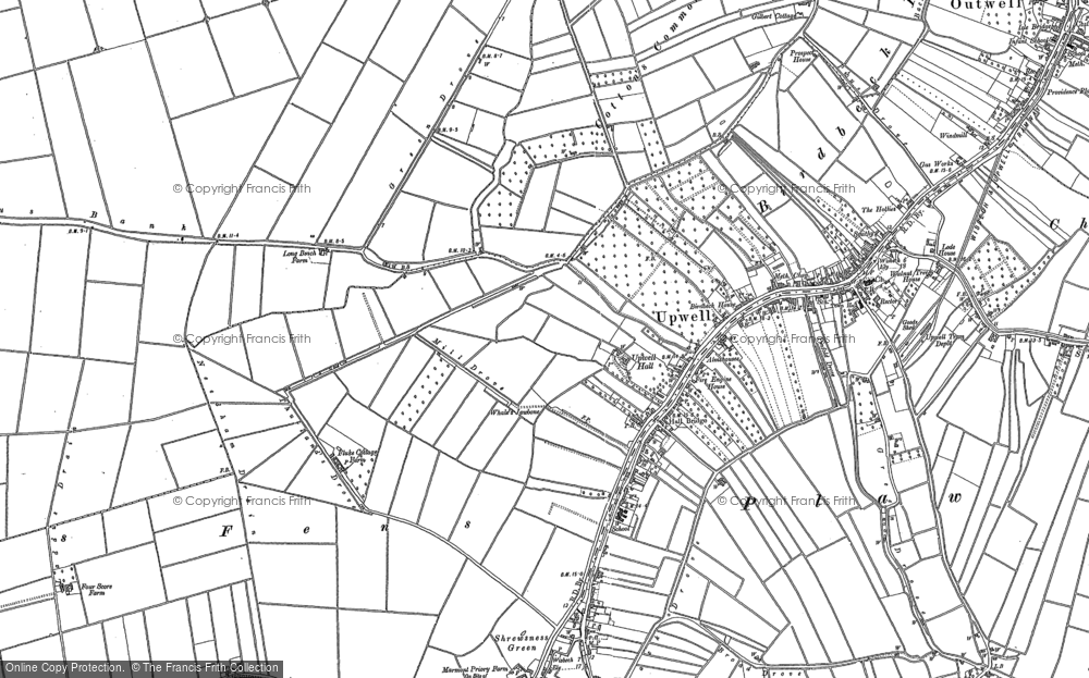 Old Map of Upwell, 1886 in 1886