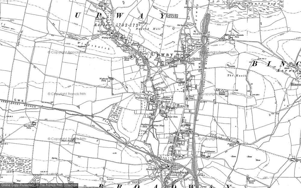 Old Map of Upwey, 1886 in 1886