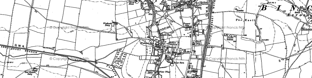 Old map of Upwey in 1886