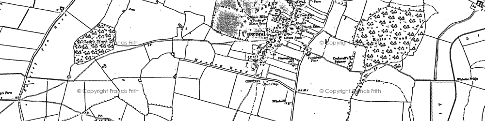Old map of Upwood in 1887