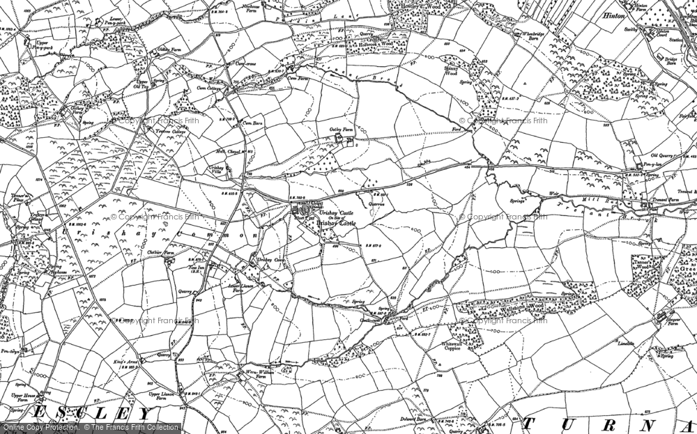 Old Map of Urishay Castle, 1886 - 1903 in 1886