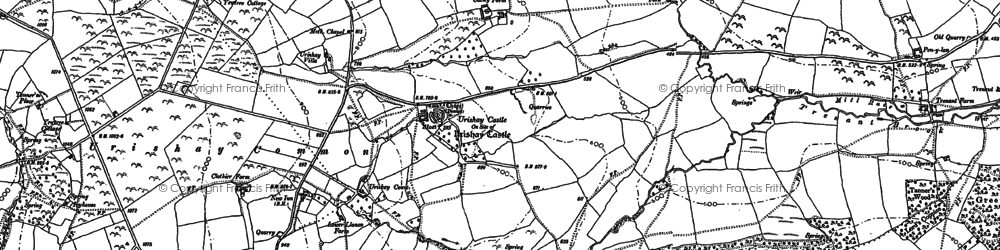 Old map of Urishay Castle in 1886