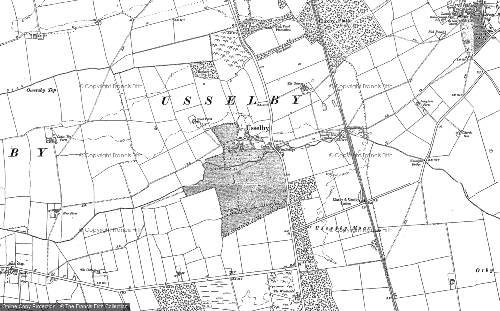 Old Map of Usselby, 1886 in 1886