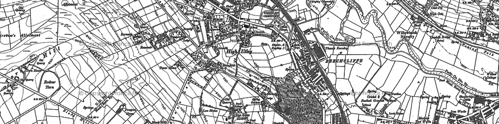 Old map of Utley in 1892