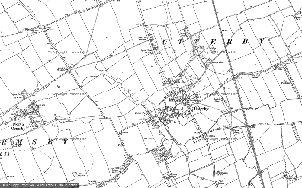 Old Map of Utterby, 1887 - 1888 in 1887