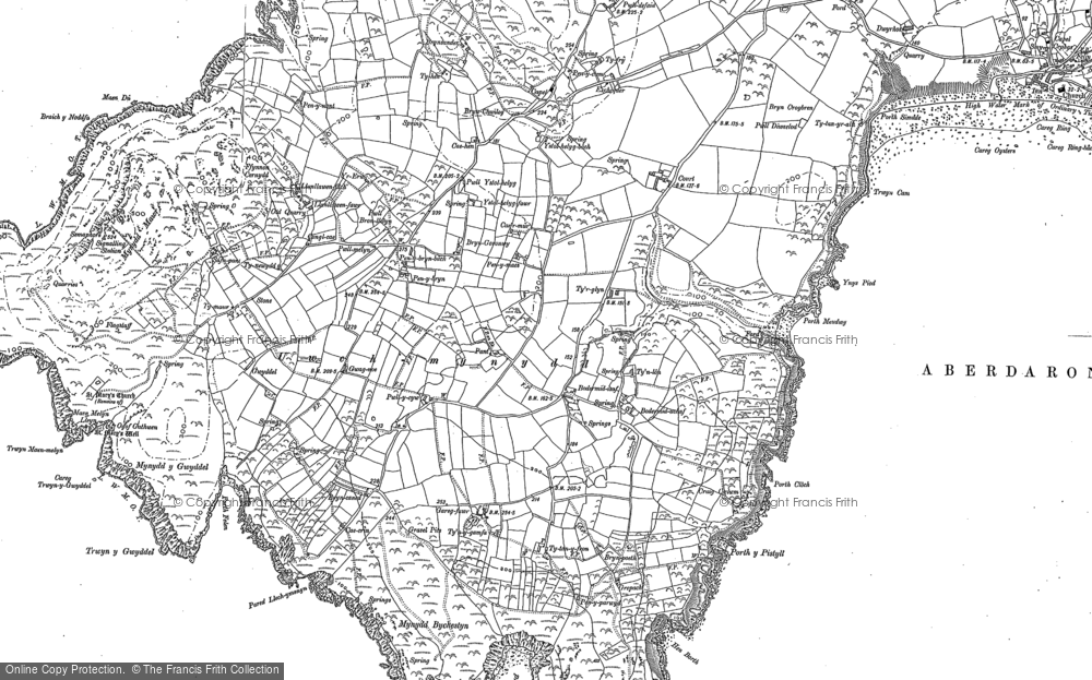 Old Map of Uwchmynydd, 1899 - 1900 in 1899