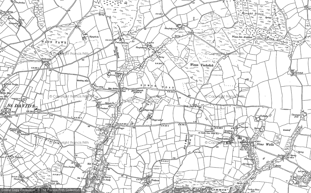 Old Map of Historic Map covering Llandruidion in 1906