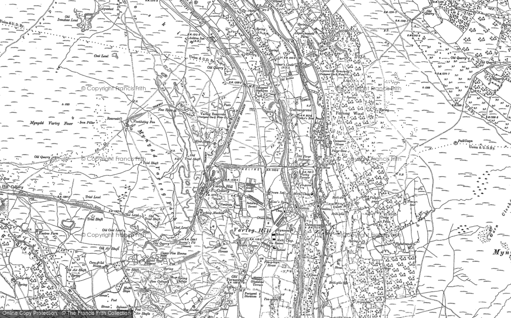 Old Map of Historic Map covering Blaenmelyn in 1899