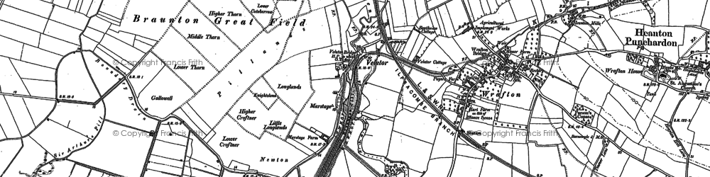 Old map of Braunton Marsh in 1903