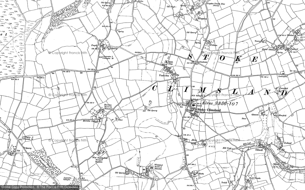 Old Map of Venterdon, 1905 in 1905