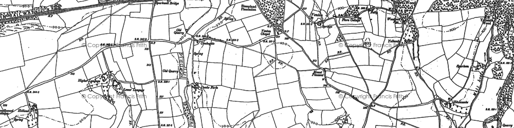 Old map of Venton in 1898