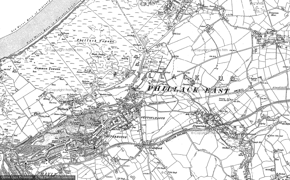 Old Map of Ventonleague, 1877 - 1906 in 1877