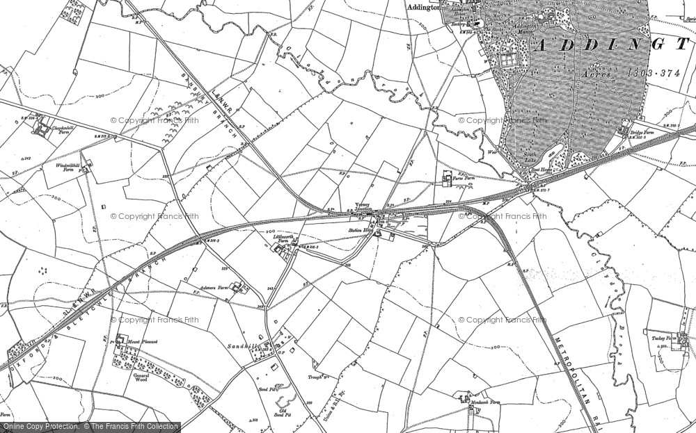 Old Map of Verney Junction, 1898 in 1898