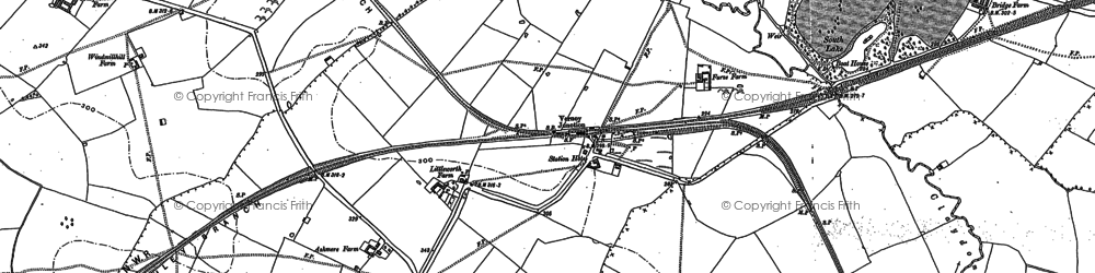 Old map of Verney Junction in 1898