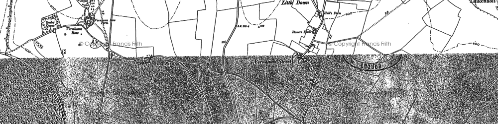 Old map of Vernham Street in 1909