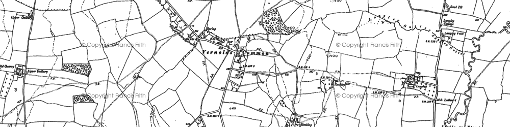 Old map of Vernolds Common in 1883