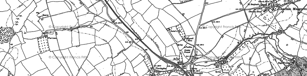 Old map of Verrington in 1885