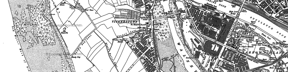 Old map of North Walney in 1910