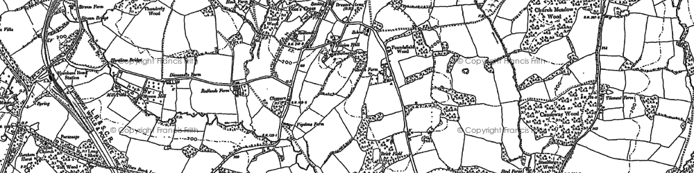 Old map of Vines Cross in 1897