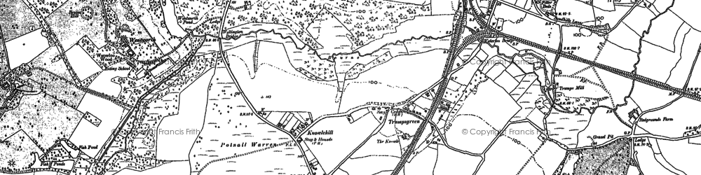 Old map of Trumps Green in 1894