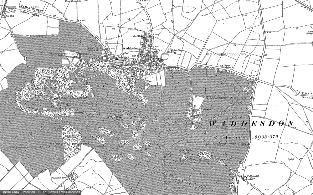 Old Map of Waddesdon, 1898 in 1898