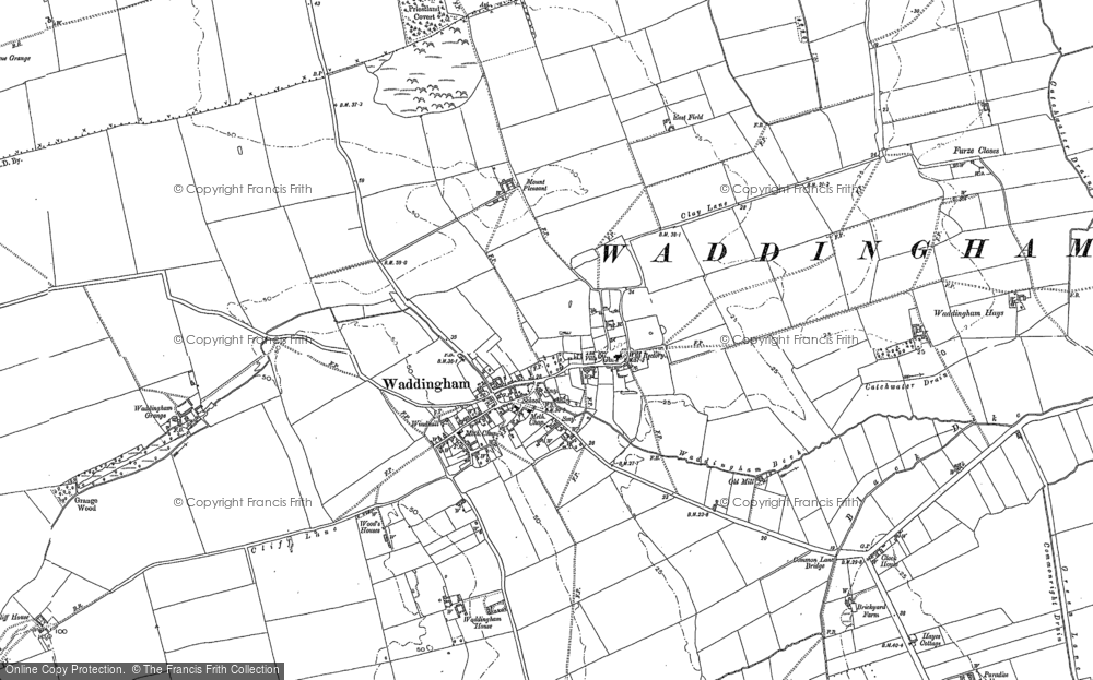 Old Map of Waddingham, 1881 - 1885 in 1881