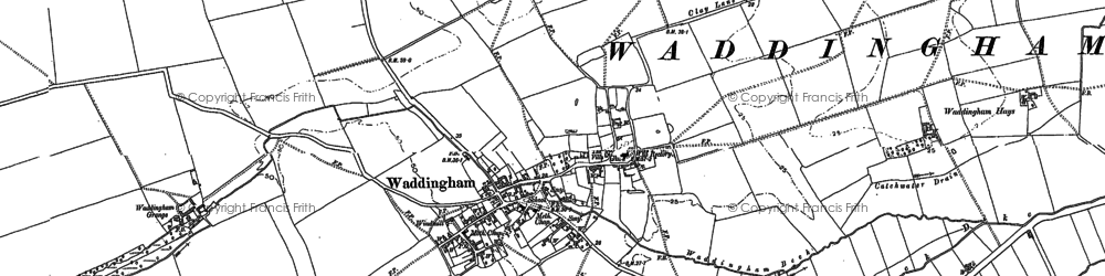 Old map of Waddingham in 1881