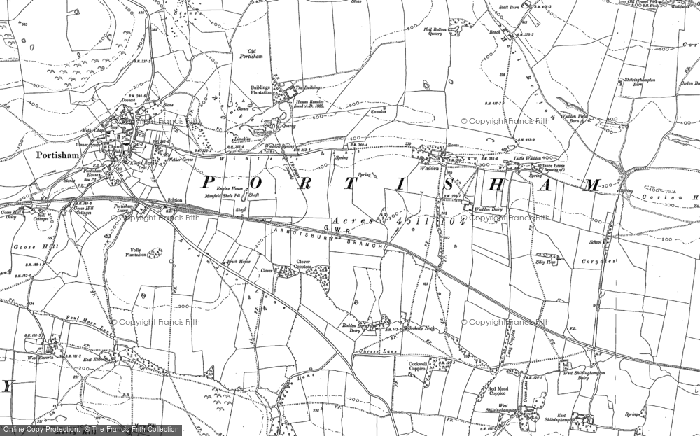 Old Map of Waddon, 1886 - 1901 in 1886