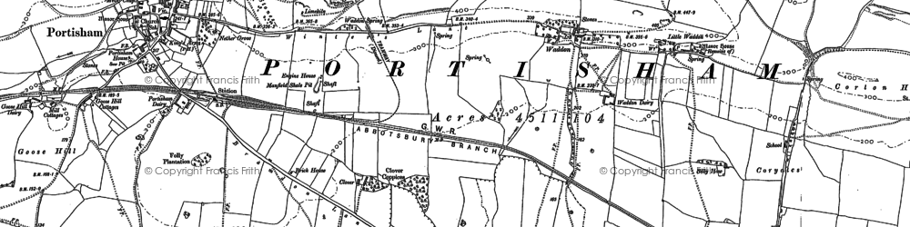 Old map of Bronkham Hill in 1886