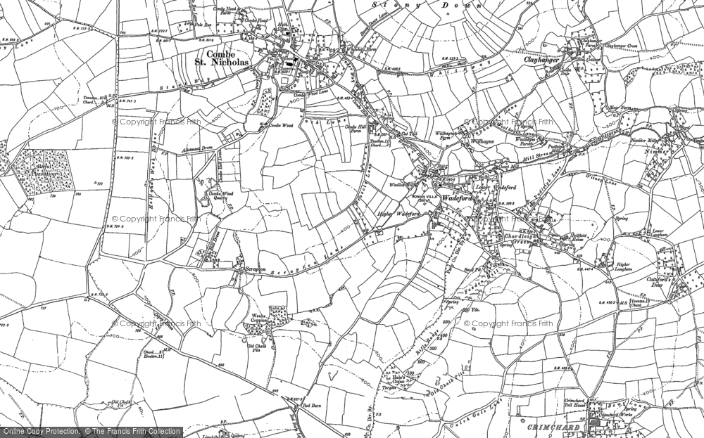 Old Map of Historic Map covering Chardleigh Green in 1901