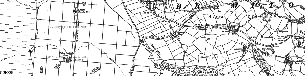 Old map of Wadshelf in 1876