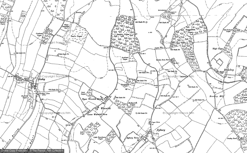 Old Map of Historic Map covering Egbury in 1894