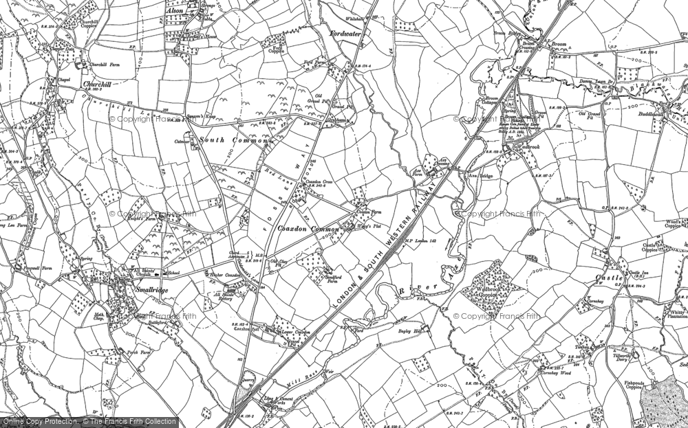 Old Map of Historic Map covering Fordwater in 1903