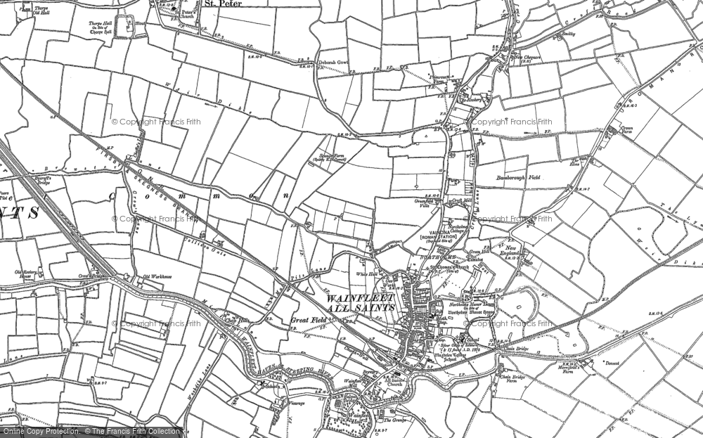 Old Map of Wainfleet All Saints, 1887 - 1904 in 1887