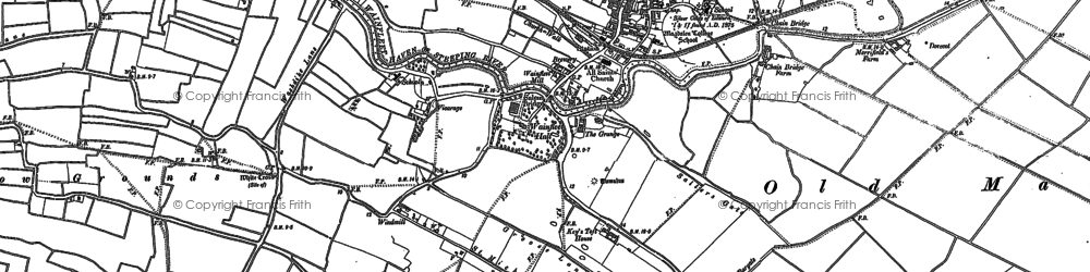 Old map of Wainfleet Tofts in 1887