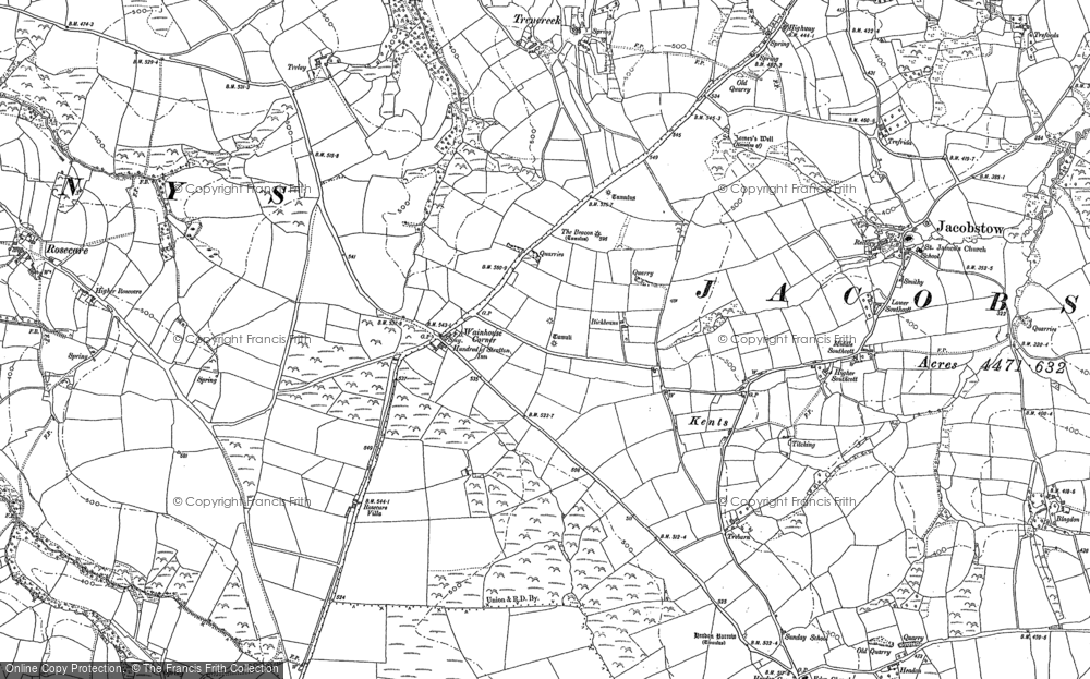 Old Map of Wainhouse Corner, 1905 in 1905