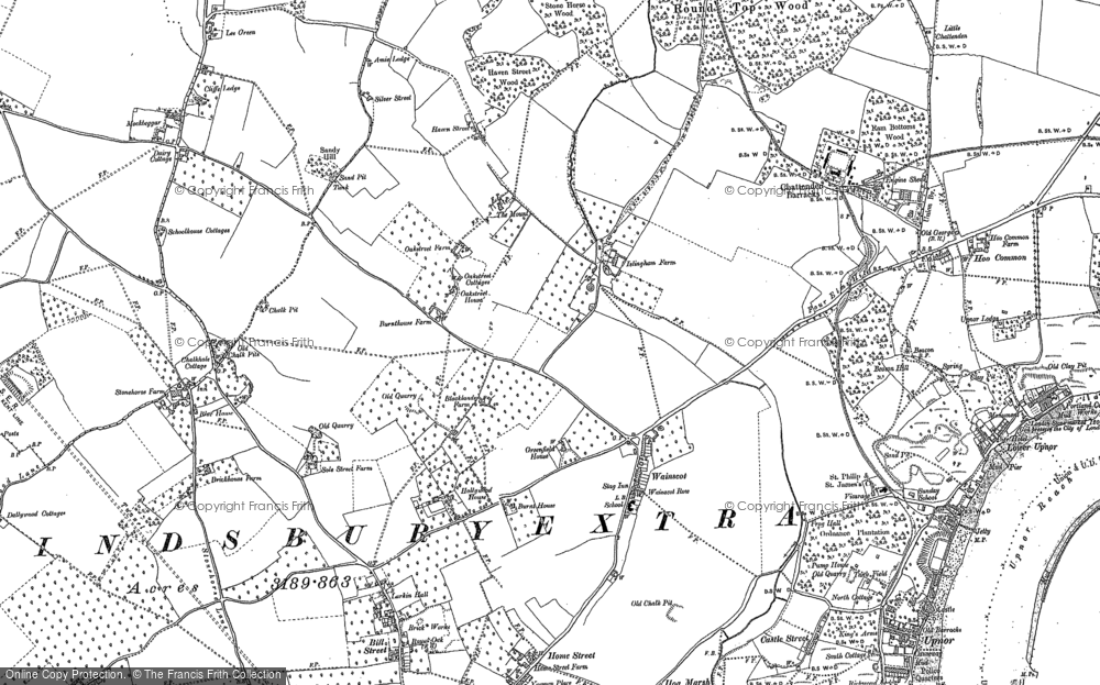 Old Map of Wainscott, 1895 - 1896 in 1895