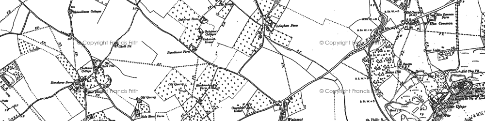 Old map of Noke Street in 1895