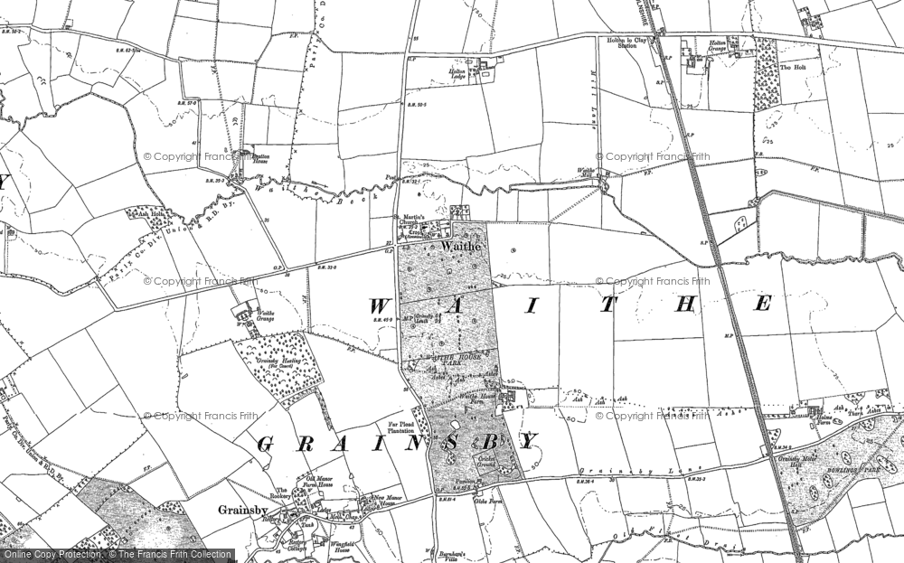 Old Map of Waithe, 1887 in 1887