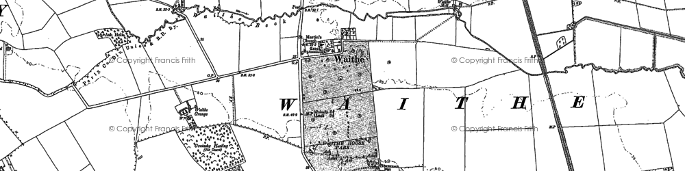 Old map of Waithe in 1887