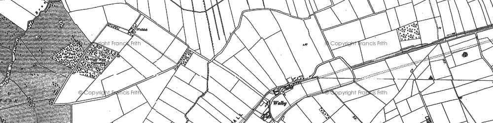 Old map of Walby in 1888