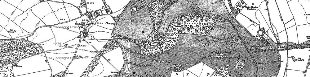 Old map of Walcot in 1883