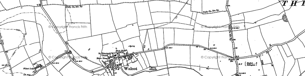 Old map of Walcot in 1886