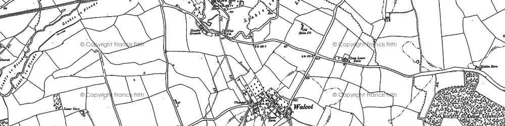 Old map of Walcote in 1885