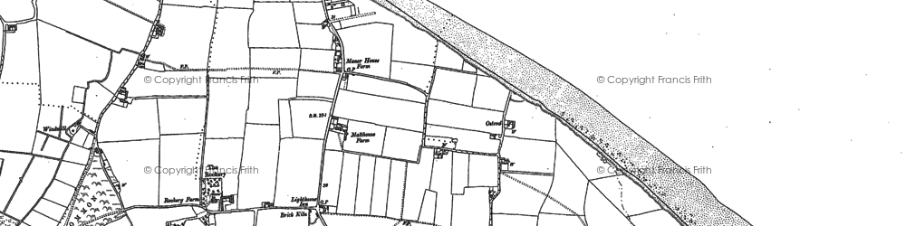 Old map of Walcott in 1885