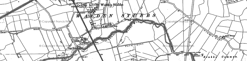 Old map of Walden Stubbs in 1888