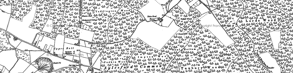 Old map of Walderslade in 1895